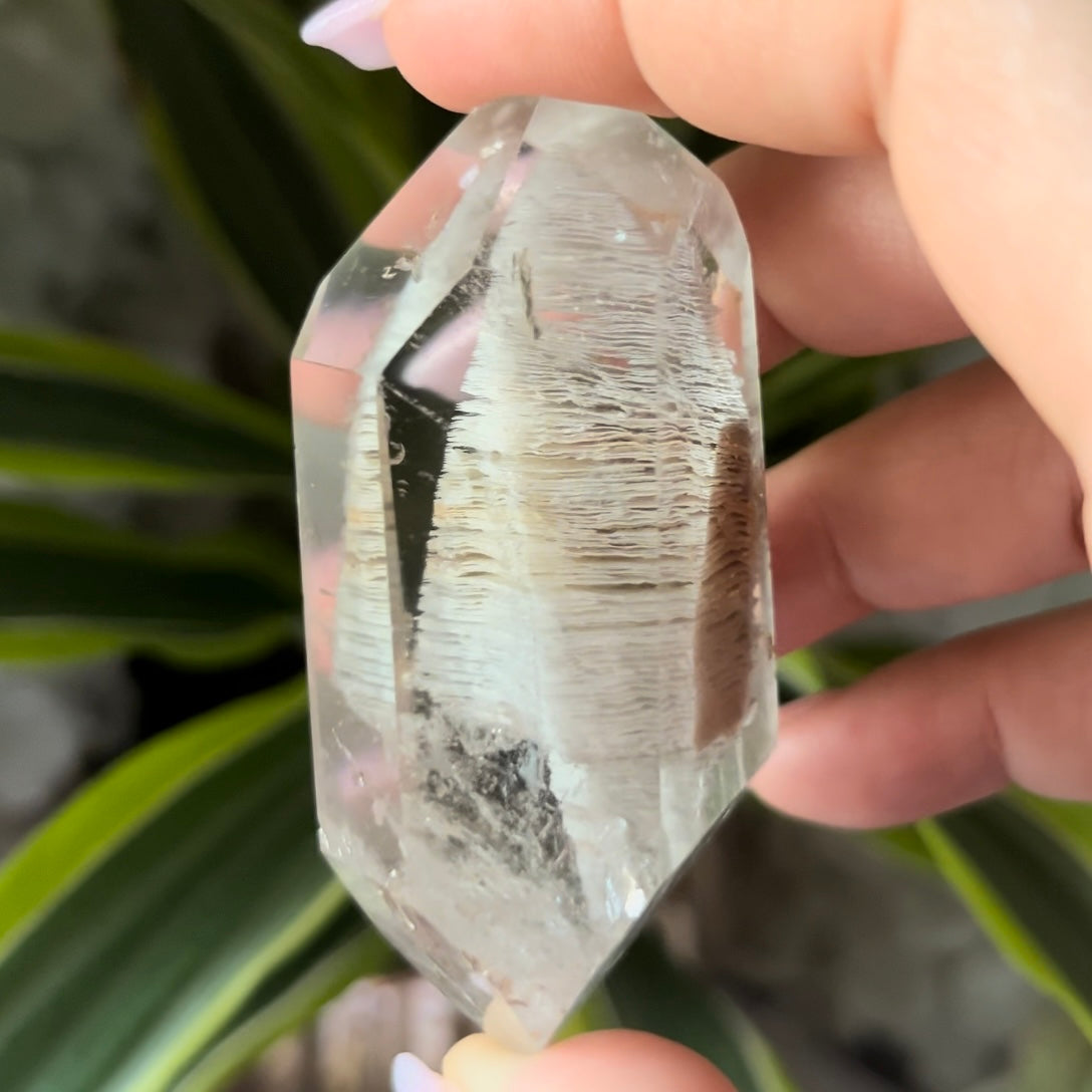 Thousand Layers Garden Quartz Double Terminated Point - Clarity & Meditation 6.8cm x 3cm Crystals