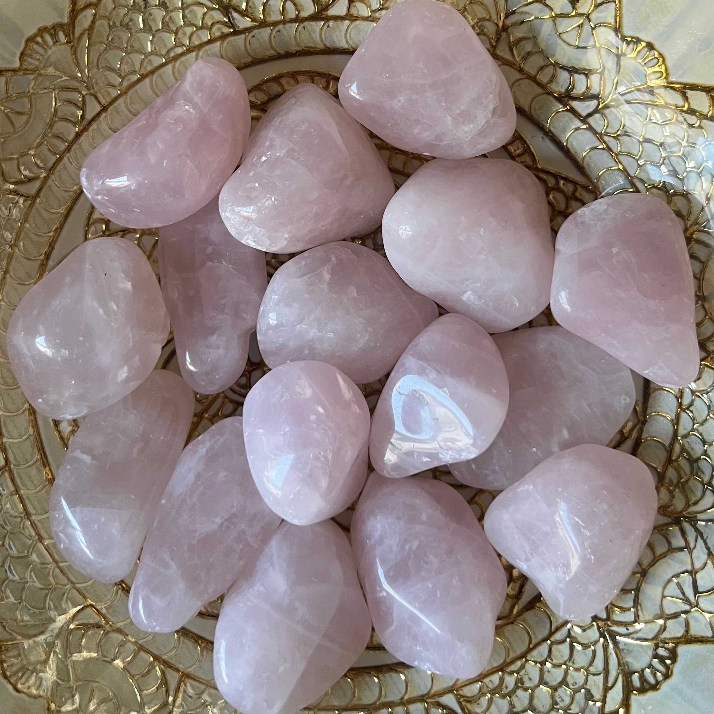Rose Quartz Tumblestones (Grade AA) - Universal & Unconditional Love Crystals