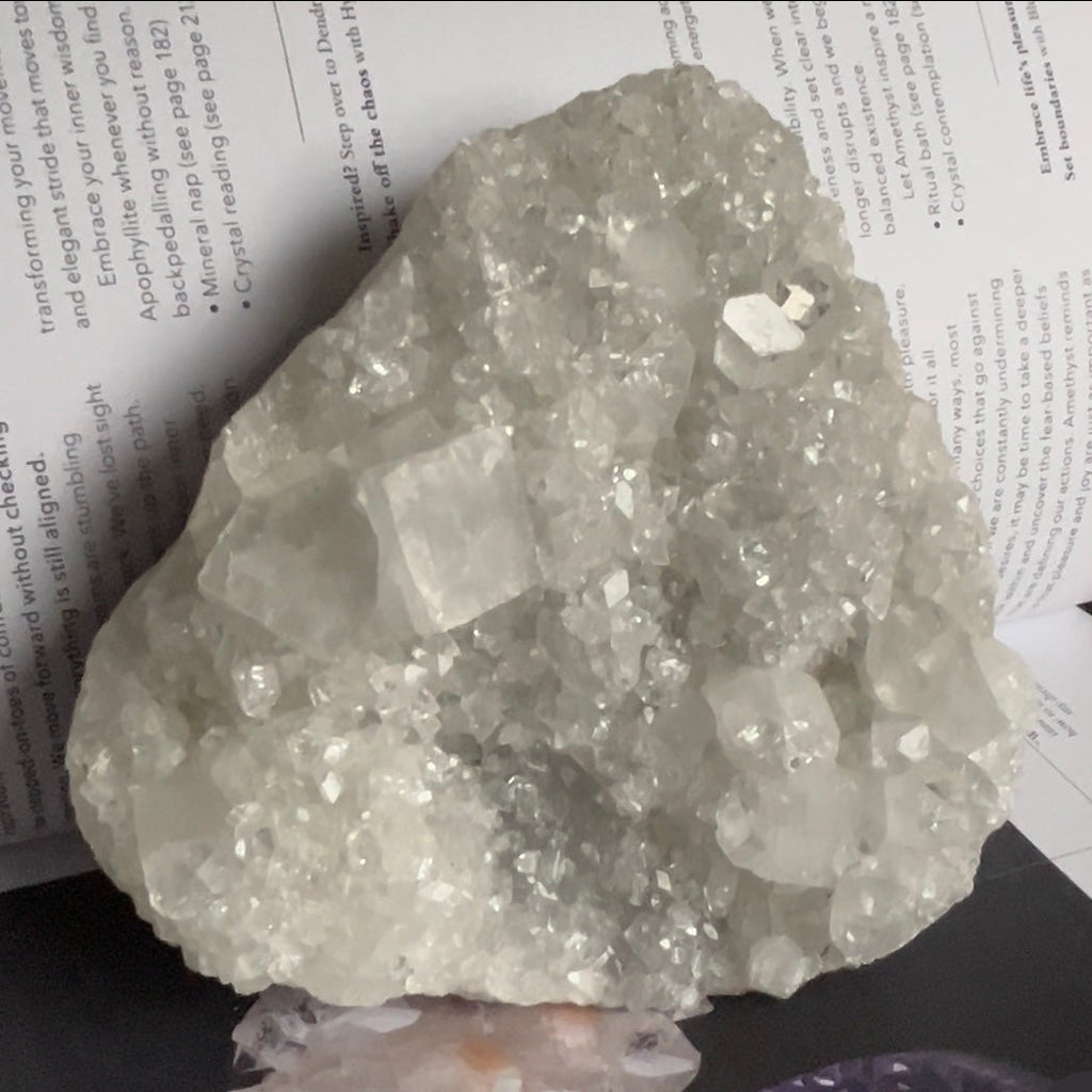 apophyllite cluster for meditation and anxiety
