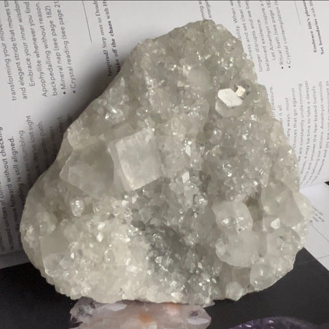 apophyllite cluster for meditation and anxiety