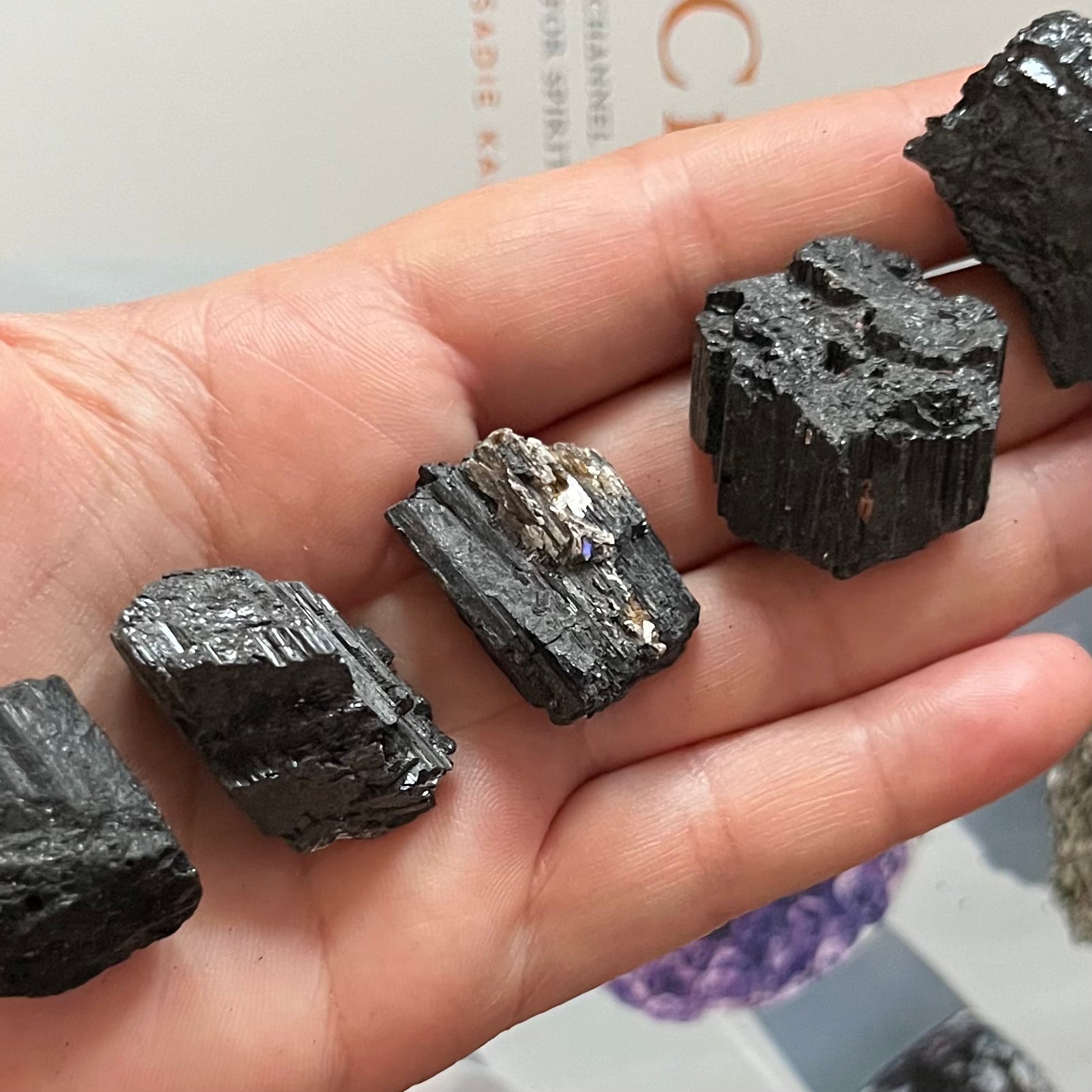 Rough Black Tourmaline Chunk - Energetic Protection 1- 5g-20g Crystals