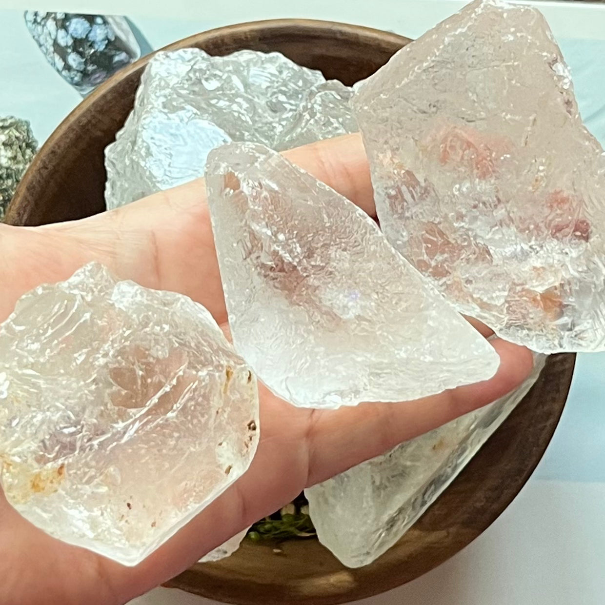 Large Rough Clear Quartz (Rock Crystal) Chunk - Intuition & Wisdom 120g - 140g Crystals