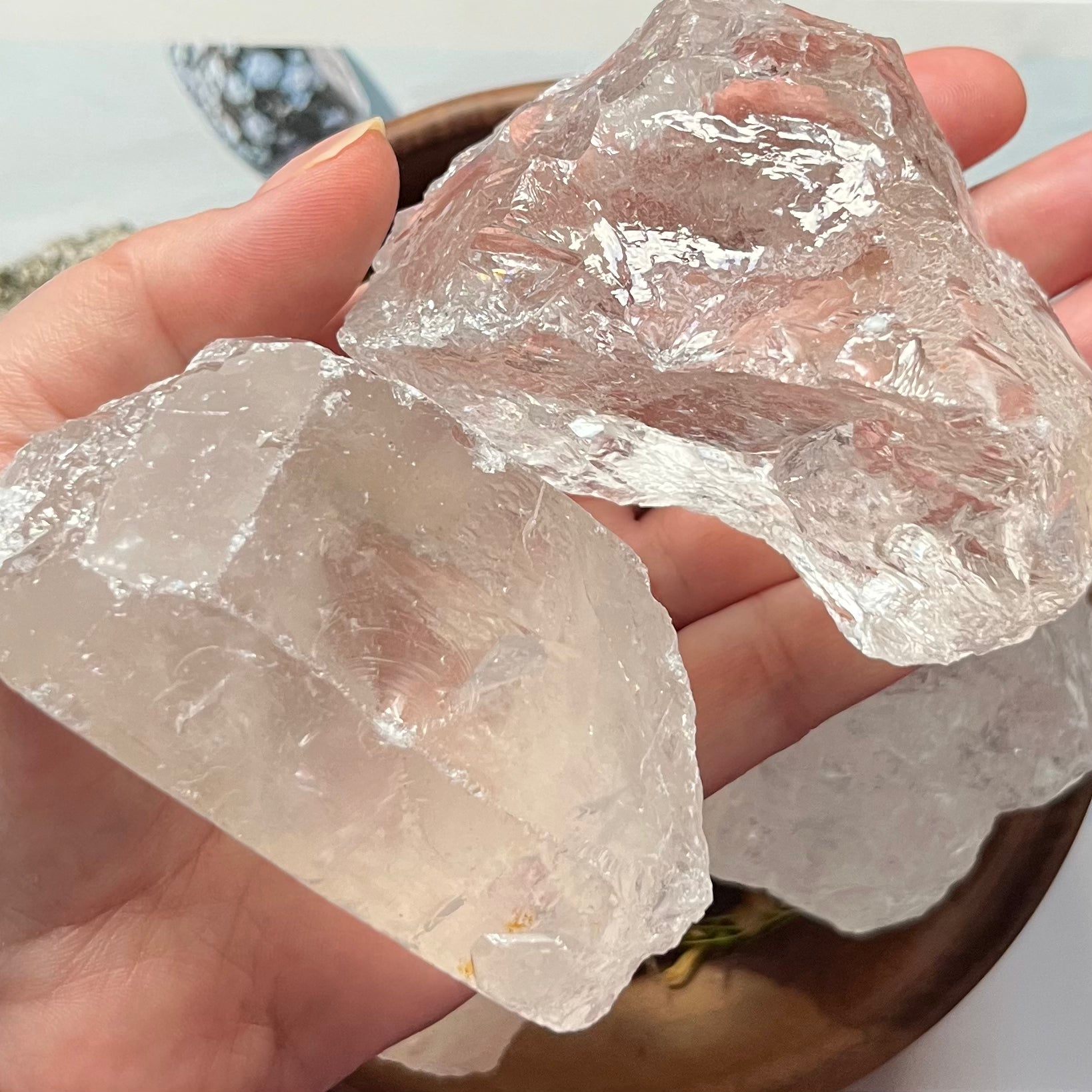 Large Rough Clear Quartz (Rock Crystal) Chunk - Intuition & Wisdom 250g - 270g Crystals