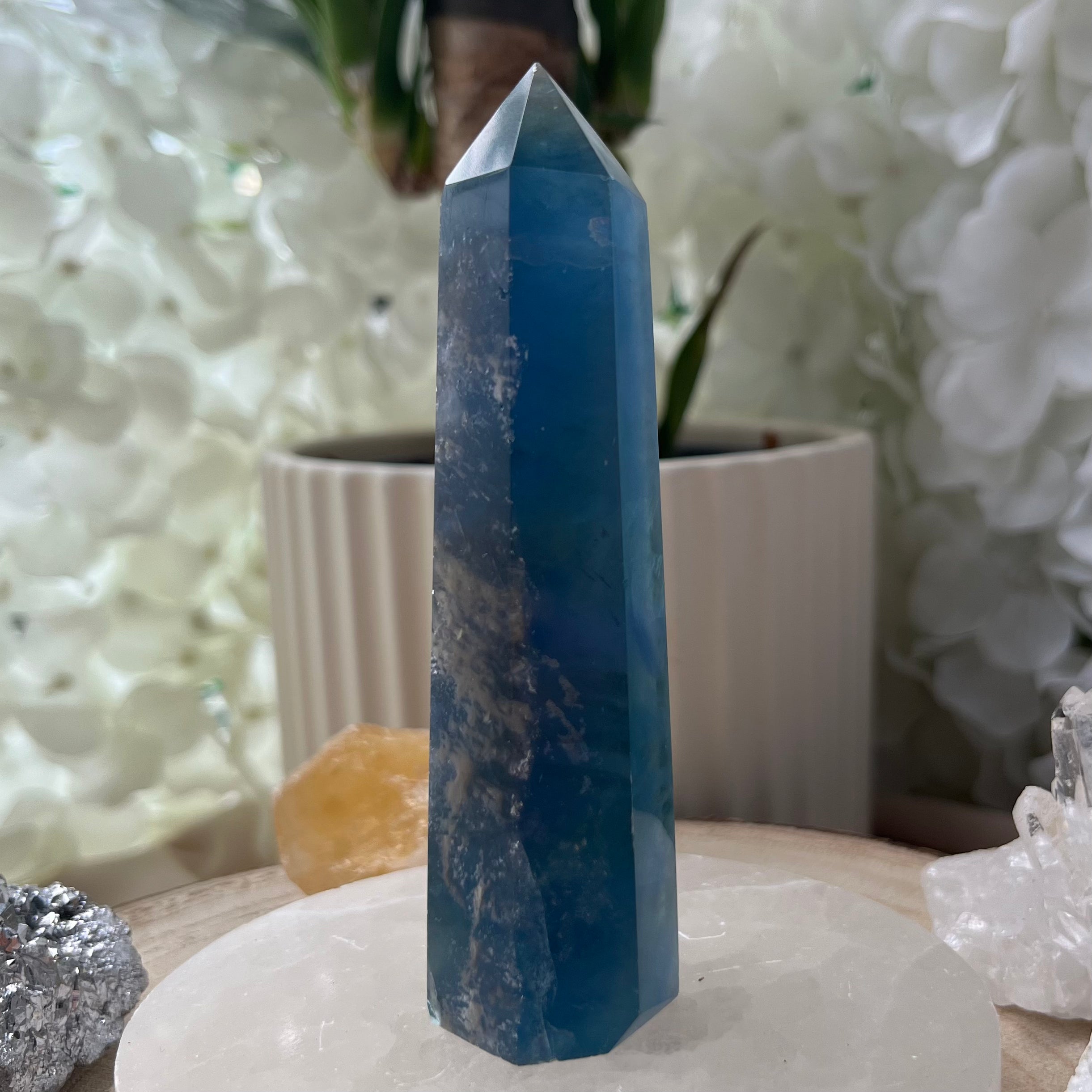 Blue Fluorite Point Crystals