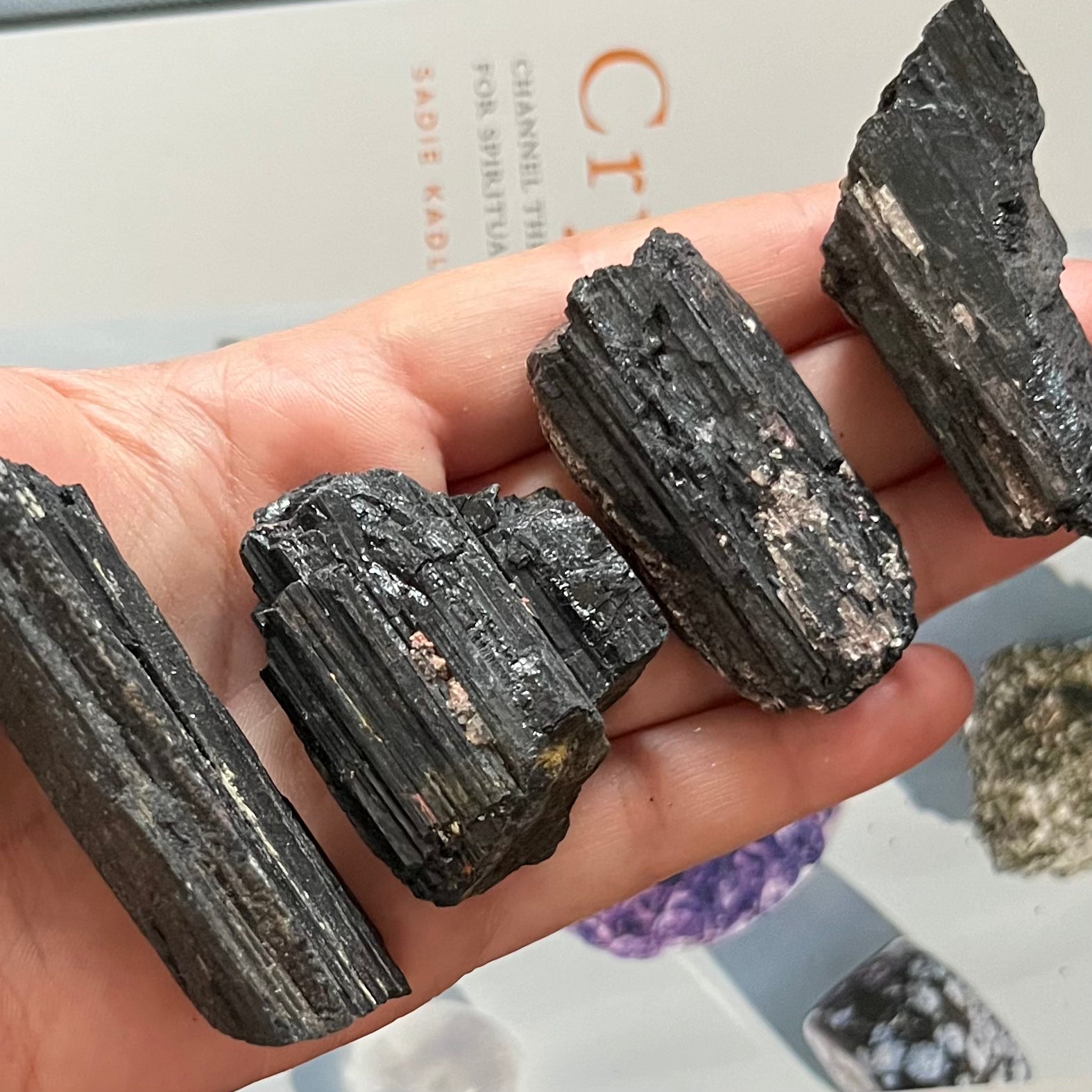 Rough Black Tourmaline Chunk - Energetic Protection 3- 40g - 60g Crystals