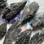 Rough Black Kyanite - Grounding & Protection