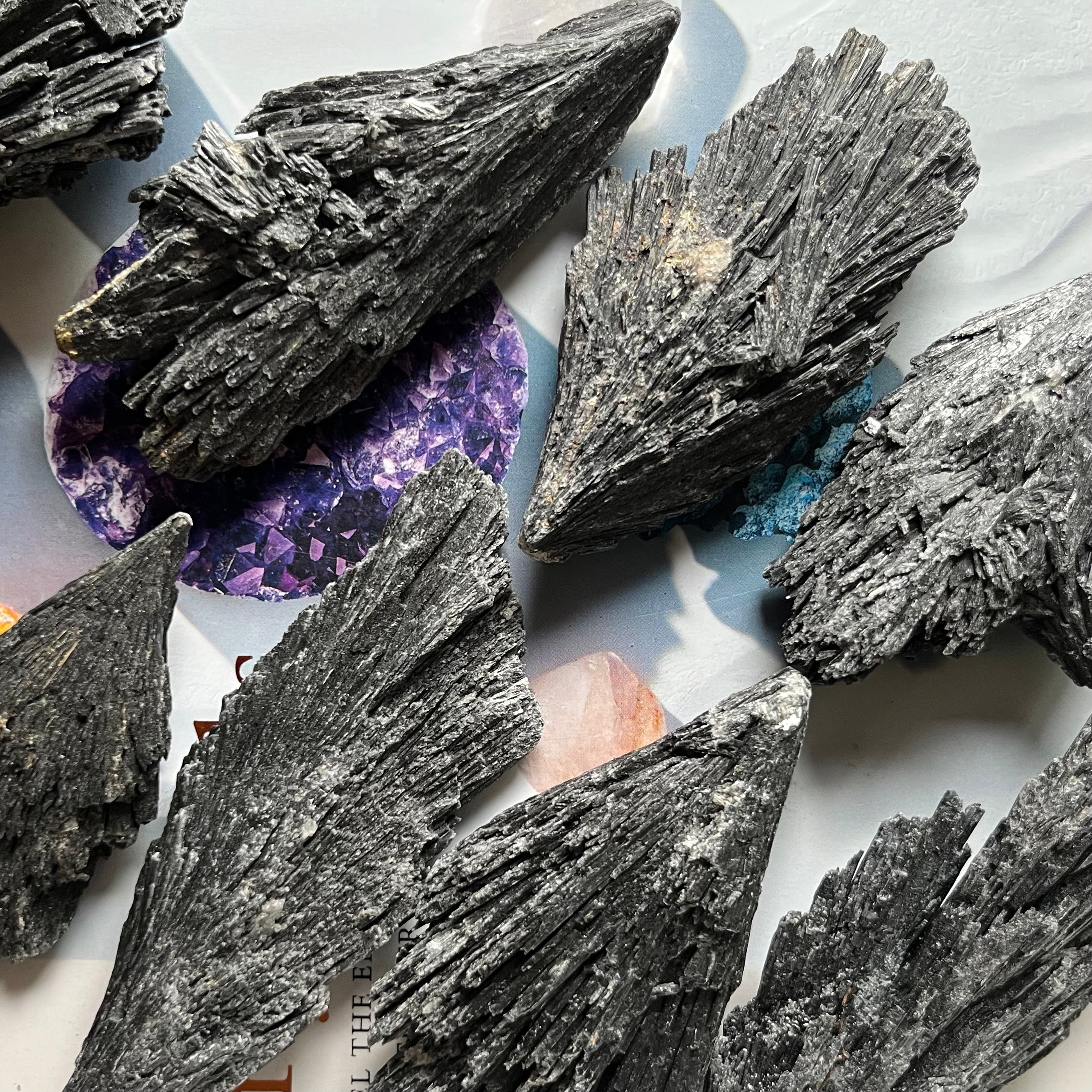 Rough Black Kyanite - Grounding & Protection