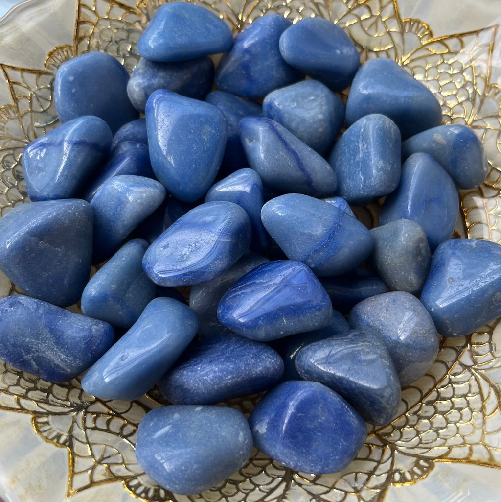 Blue Quartz Tumblestones - Harmony & Communication Crystals