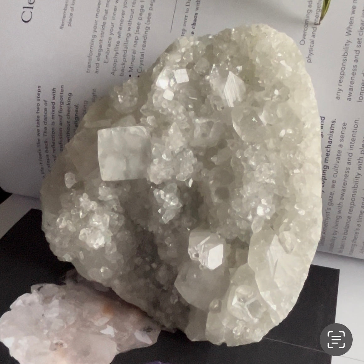 apophyllite cluster for meditation and anxiety