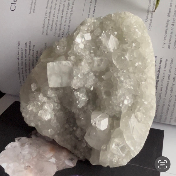 apophyllite cluster for meditation and anxiety