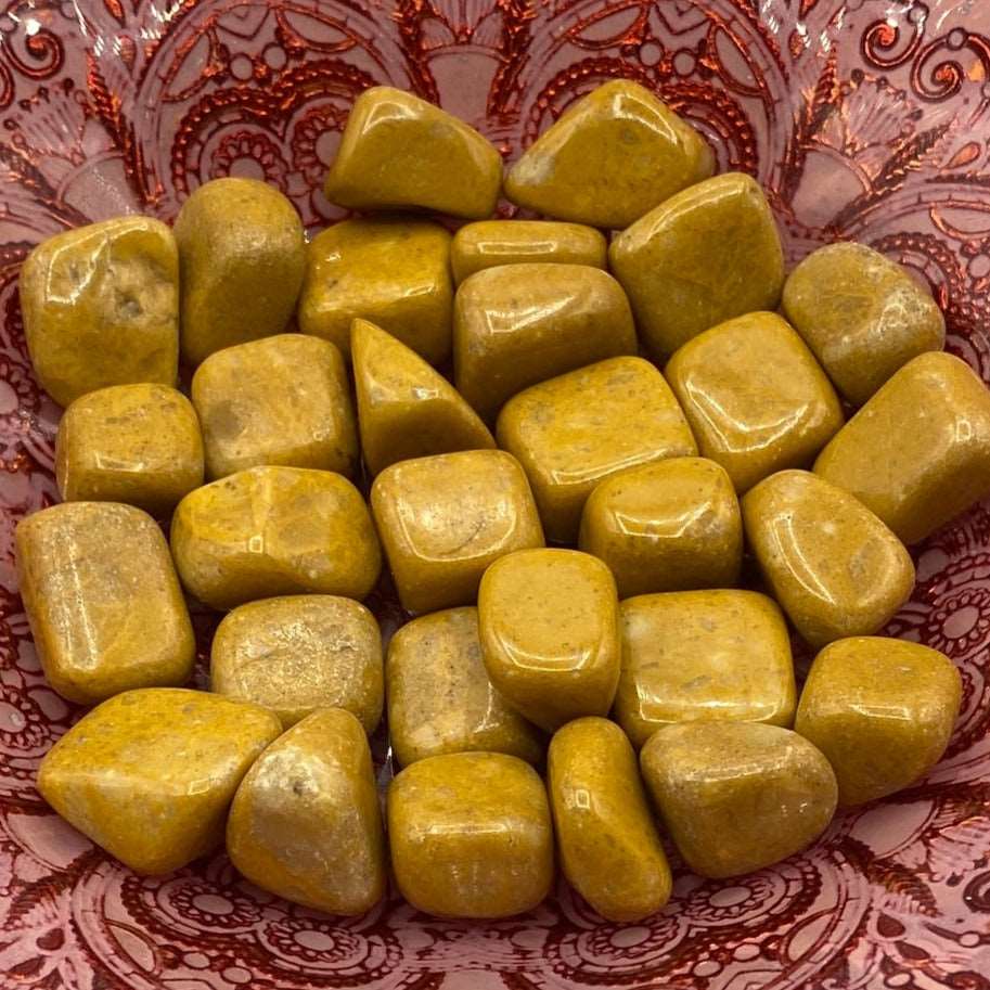 Golden (Yellow) Jade Tumblestones - Energy & Happiness Crystals