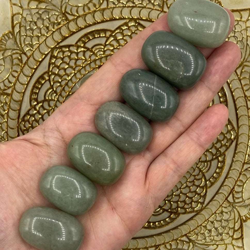 Green Aventurine Tumblestones - Abundance & Good Fortune Crystals