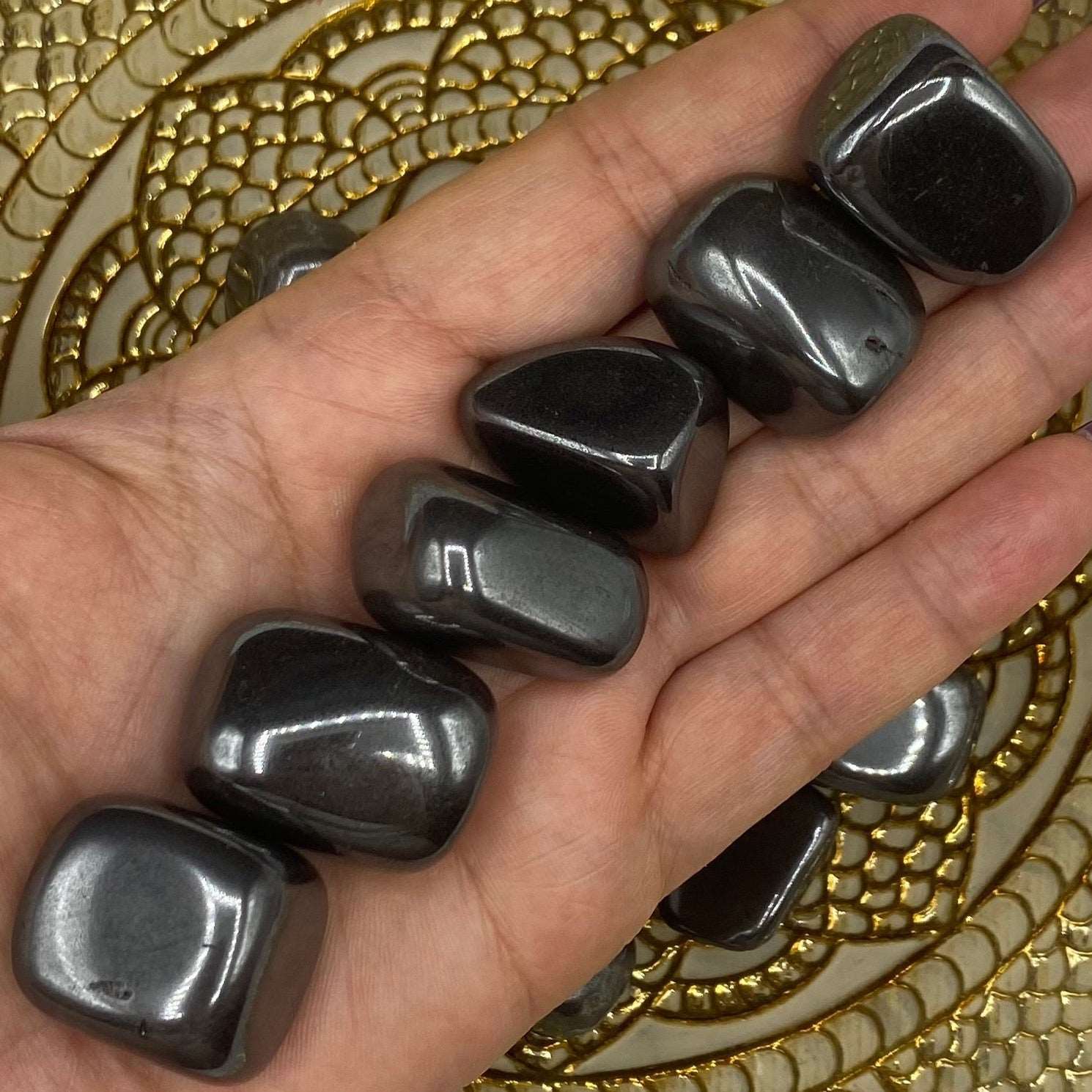 Hematite Tumblestones - Protection & Connection Crystals