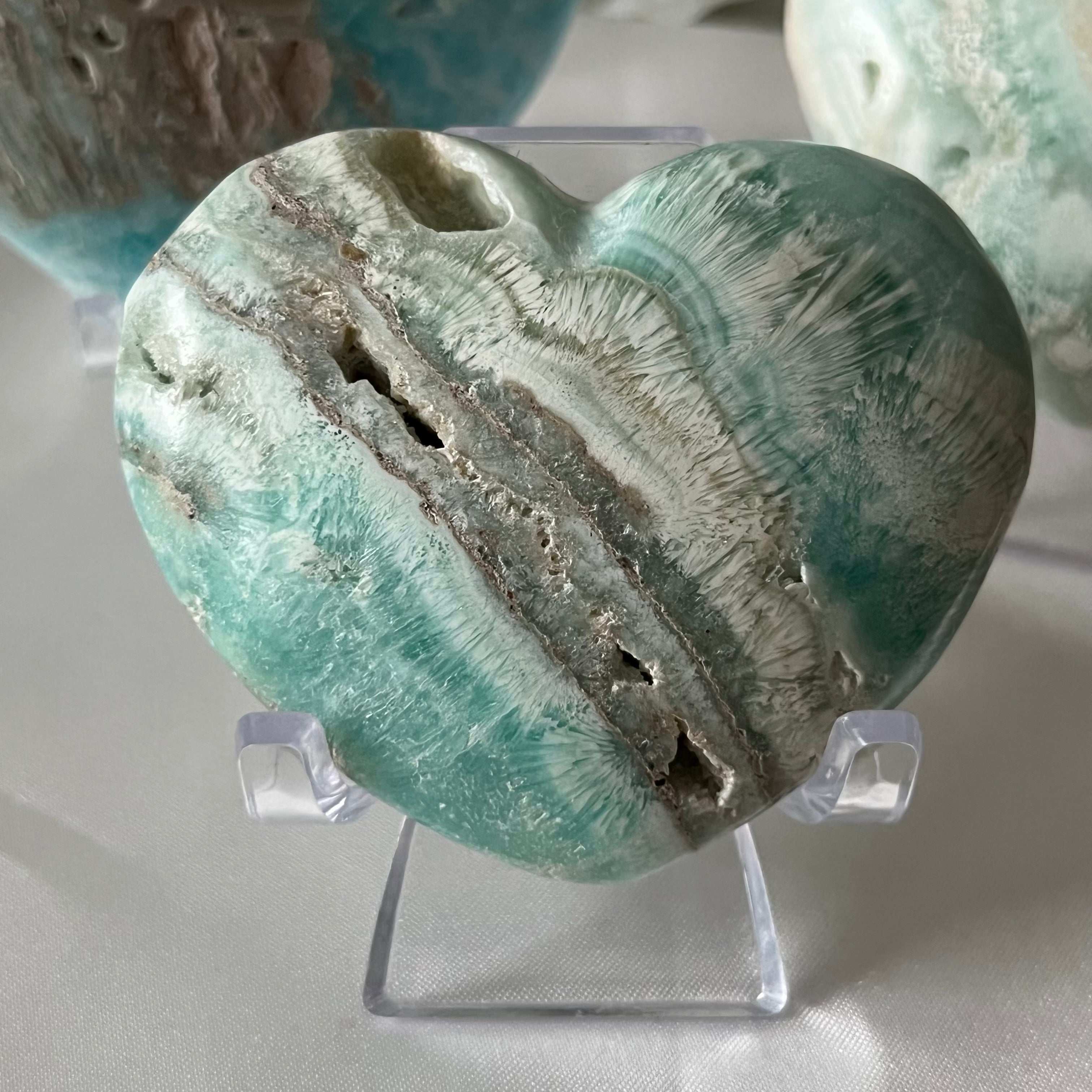 Caribbean Calcite Heart - Spiritual Growth & Self-Confidence Crystals