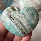 Caribbean Calcite Heart - Spiritual Growth & Self-Confidence Crystals