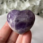 Chevron (Dream/Banded) Amethyst Heart - Spiritual Wisdom & Comfort Crystals
