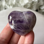 Chevron (Dream/Banded) Amethyst Heart - Spiritual Wisdom & Comfort Crystals