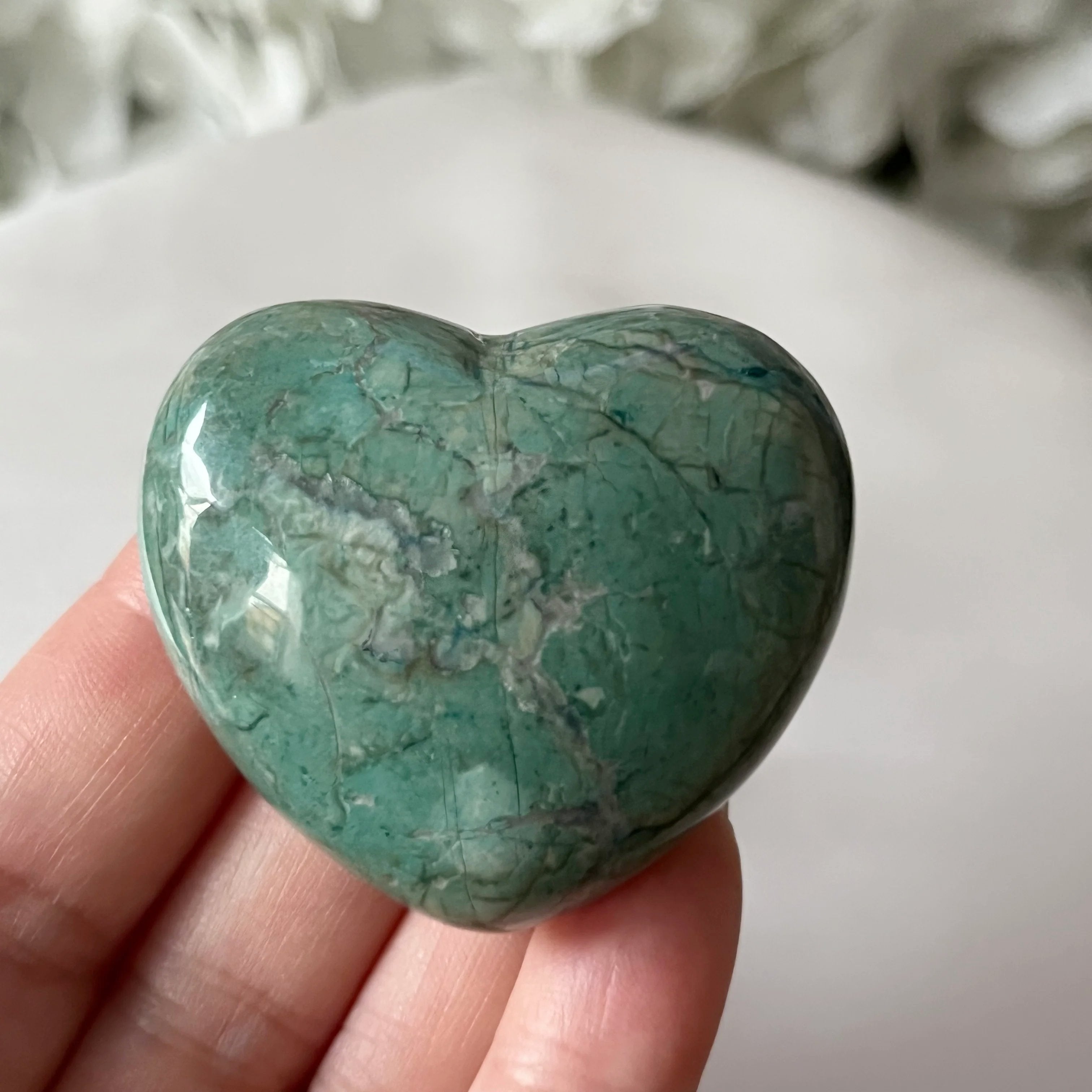 Chrysocolla Howlite Heart - Serenity & Balance Crystals