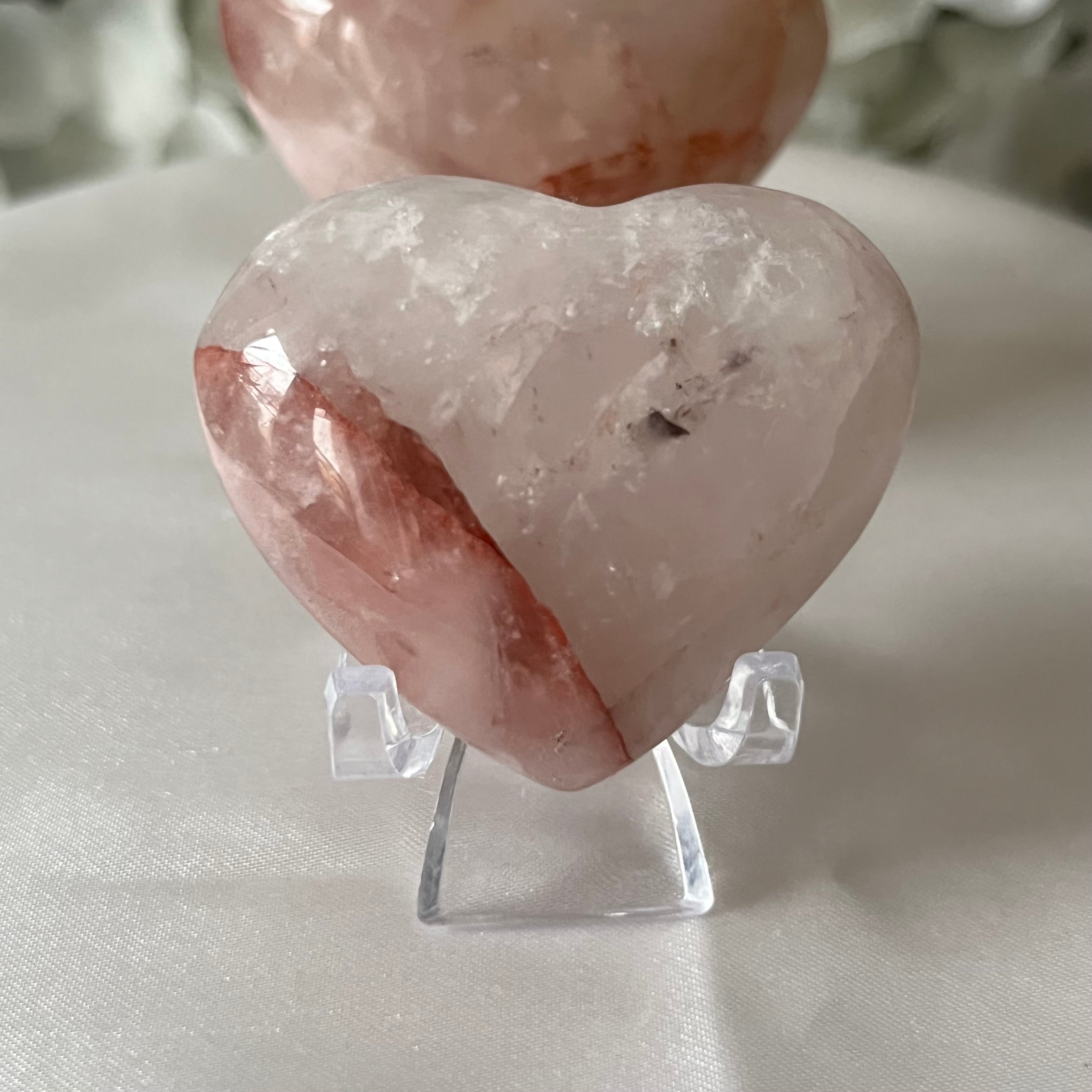 Fire (Hematoid) Quartz Heart Crystals