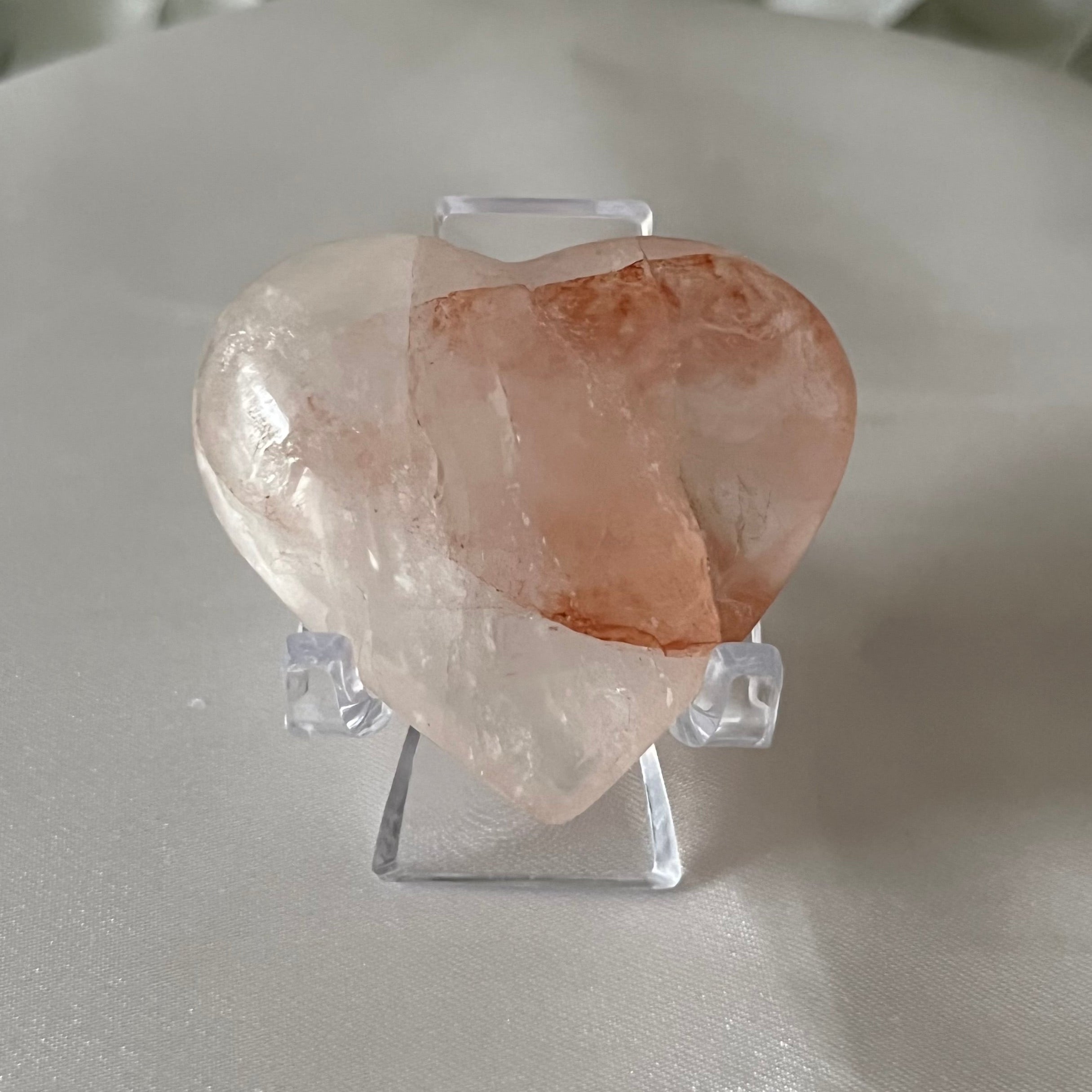 Hematoid Quartz Heart Crystals