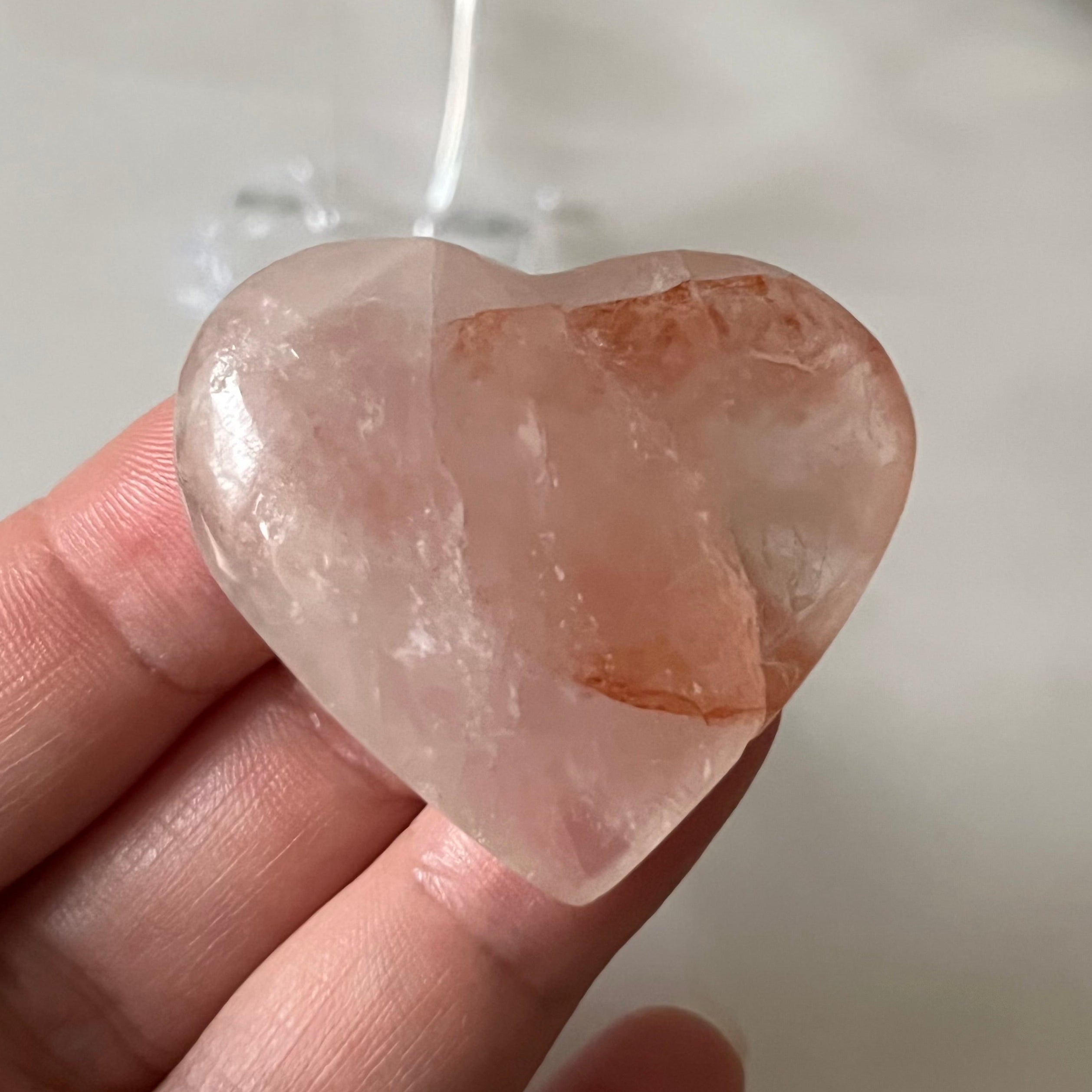 Hematoid Quartz Heart Crystals