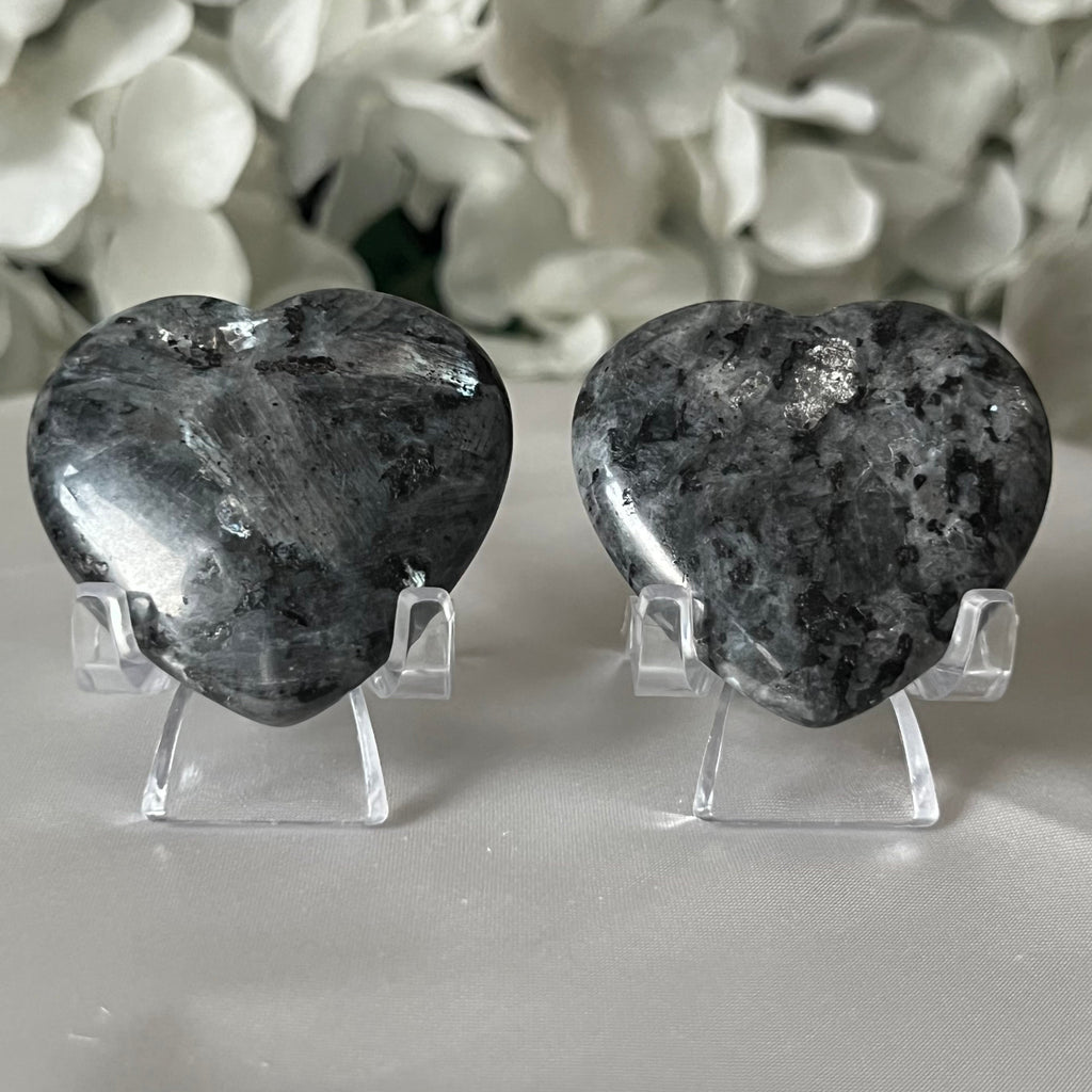 Larvikite Heart Crystals