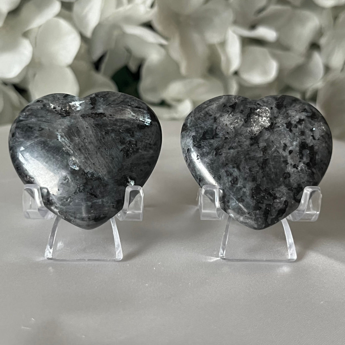 Larvikite Heart Crystals