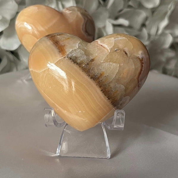 Mexican Onyx Heart 2- 7cm x 5.5cm Crystals