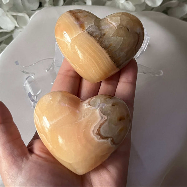 Mexican Onyx Heart Crystals