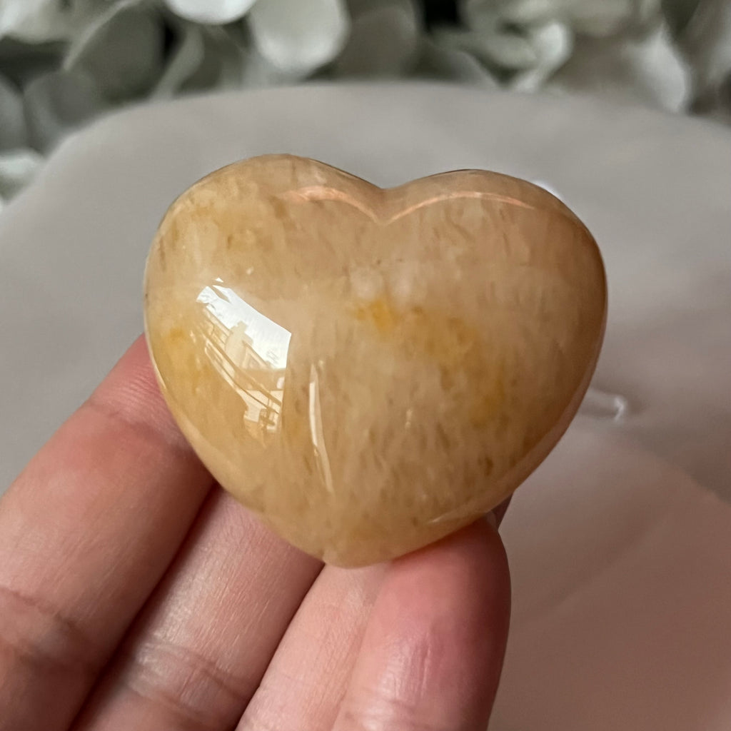 Peach Aventurine Heart Crystals