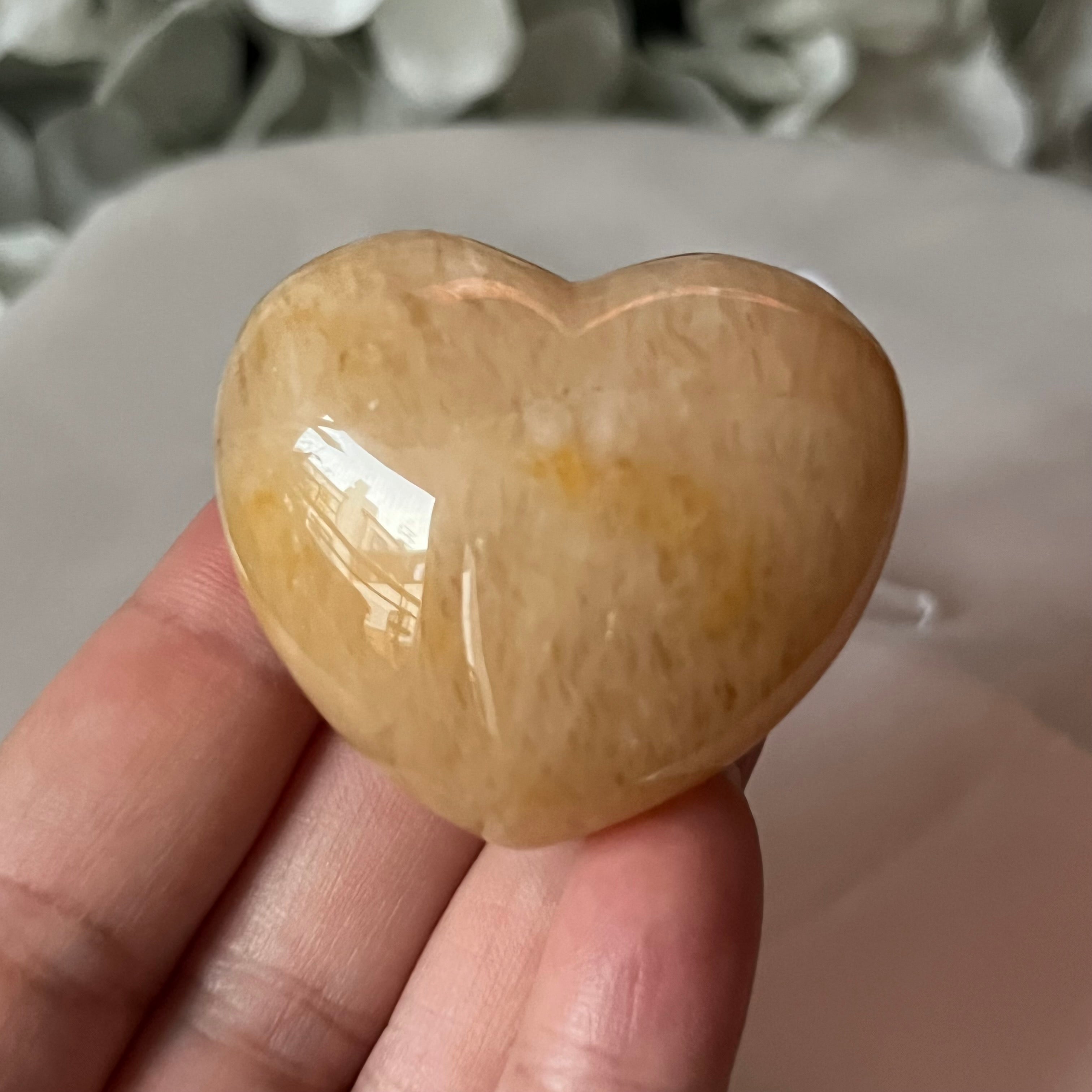 Peach Aventurine Heart Crystals