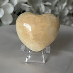 Yellow Calcite Heart - Accomplishments & Purpose Crystals