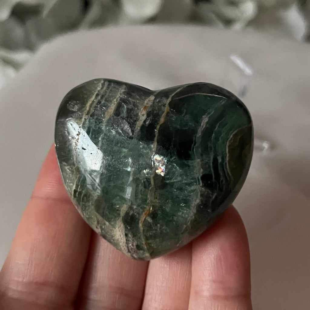 Fluorite Heart - Intuition & Protection Crystals