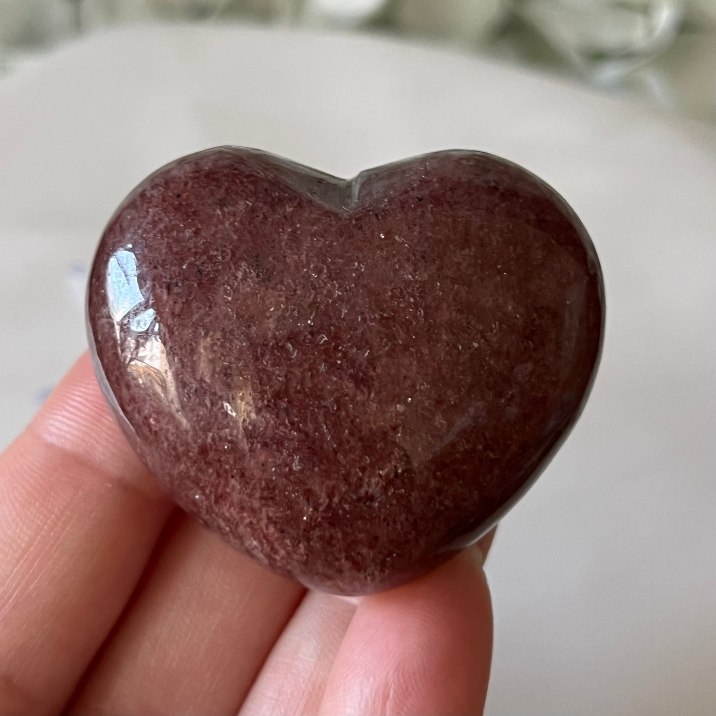Red Mica Heart 4cm Crystals
