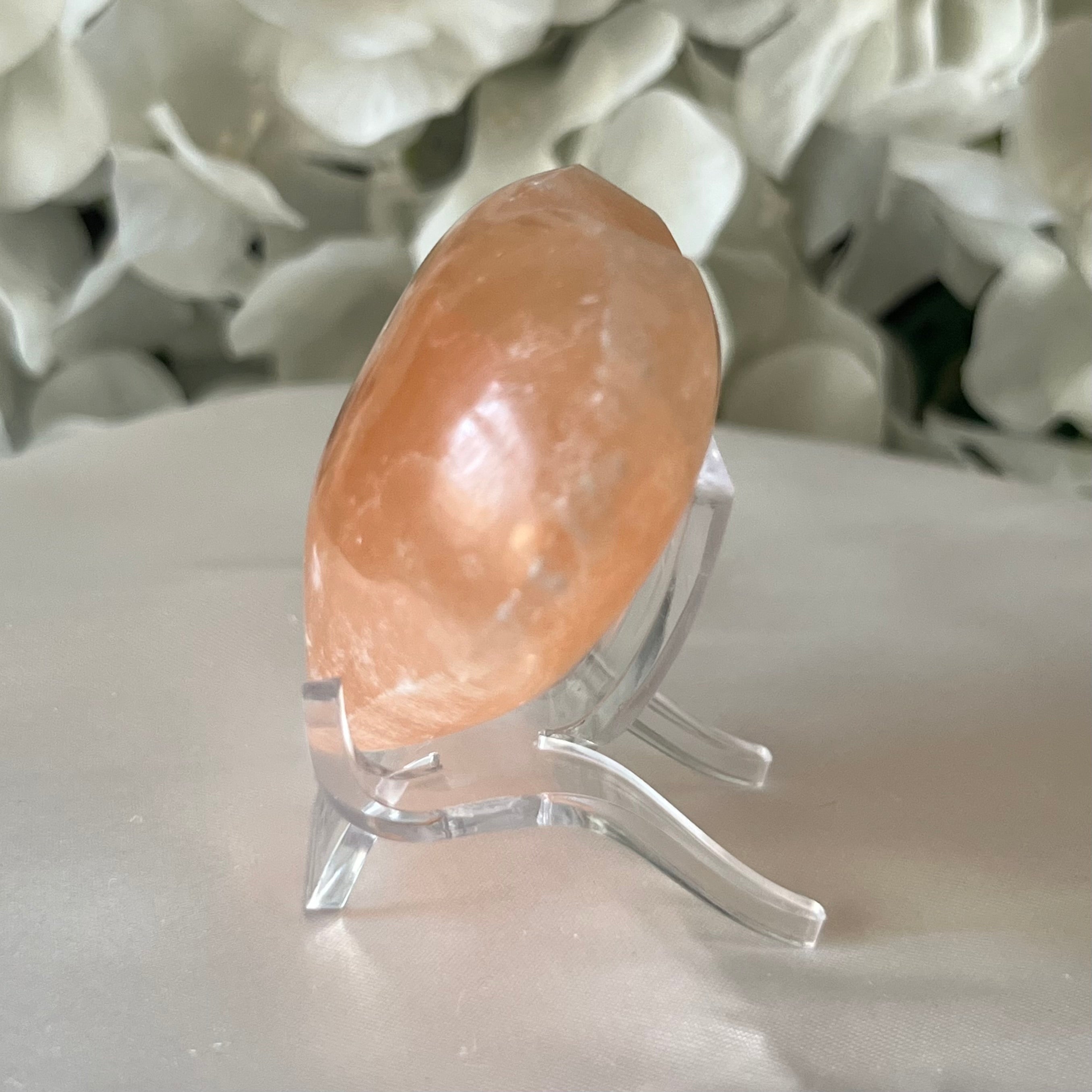 Orange Selenite Heart - Joy & Creativity Crystals