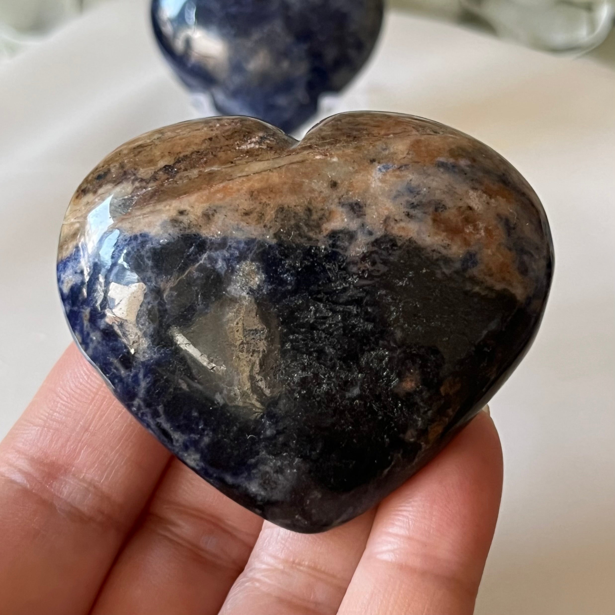 Sodalite Heart - Wisdom & Guidance 5.5cm x 5cm Crystals