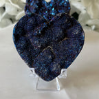 Mystic Blue Titanium Coated Drusy Heart Crystals