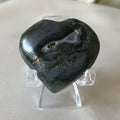 Moss Agate Puff Heart - Optimism & Courage Crystals