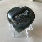 Moss Agate Puff Heart - Optimism & Courage Crystals