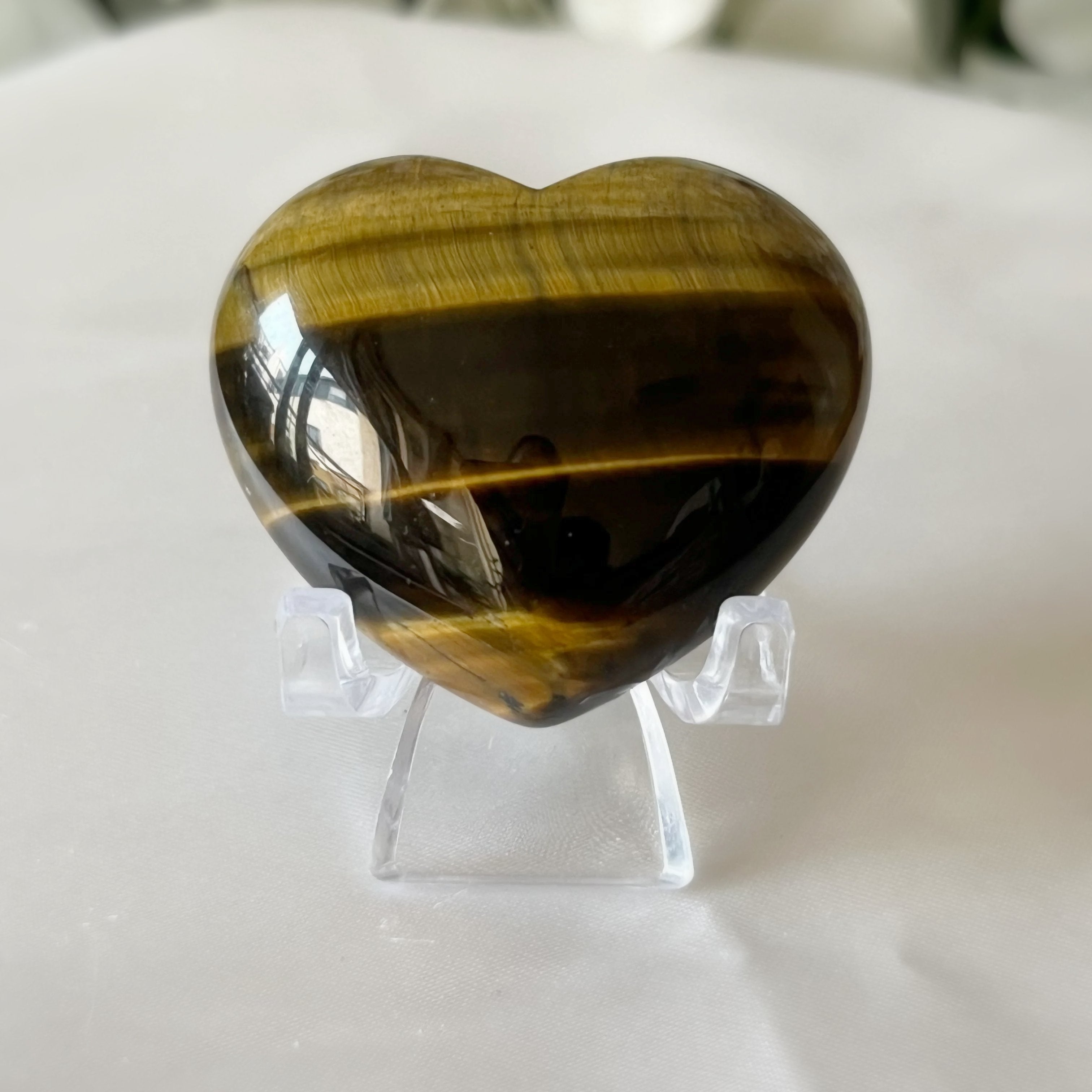 Tiger's Eye Heart - Courage & Protection Crystals