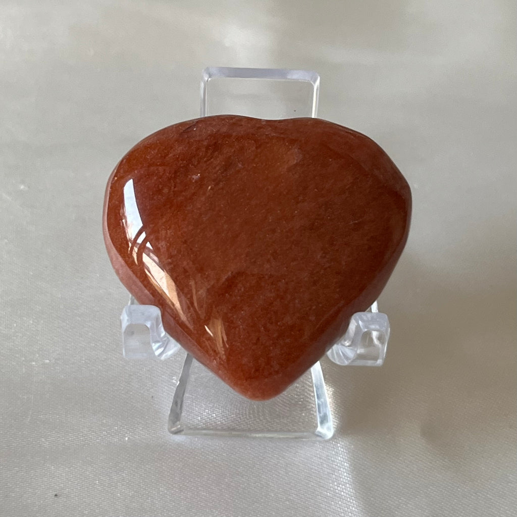 Peach Aventurine Puff Heart Crystals