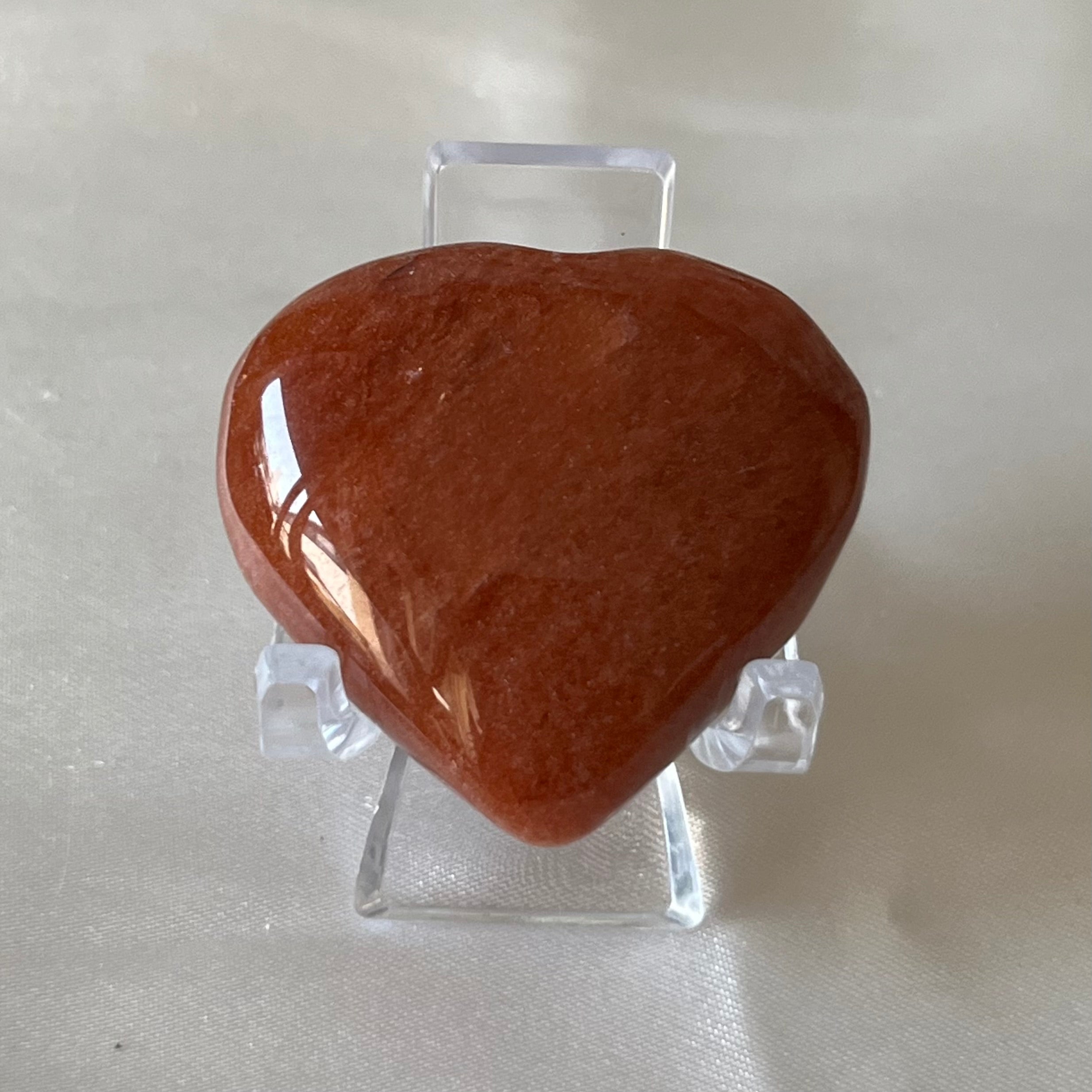 Peach Aventurine Puff Heart Crystals