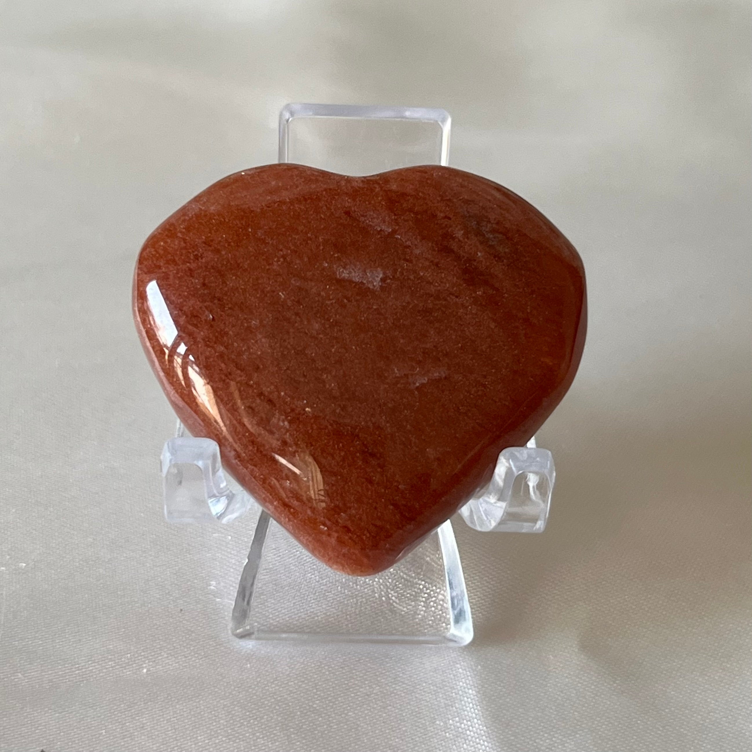 Peach Aventurine Puff Heart Crystals