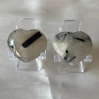 Tourmalinated Quartz Puff Heart - Union & Happiness Crystals