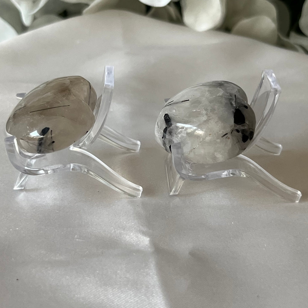 Tourmalinated Quartz Puff Heart - Union & Happiness Crystals