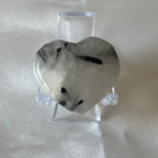 Tourmalinated Quartz Puff Heart - Union & Happiness Crystals