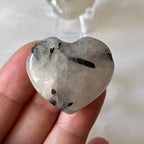 Tourmalinated Quartz Puff Heart - Union & Happiness 2- 3cm Crystals