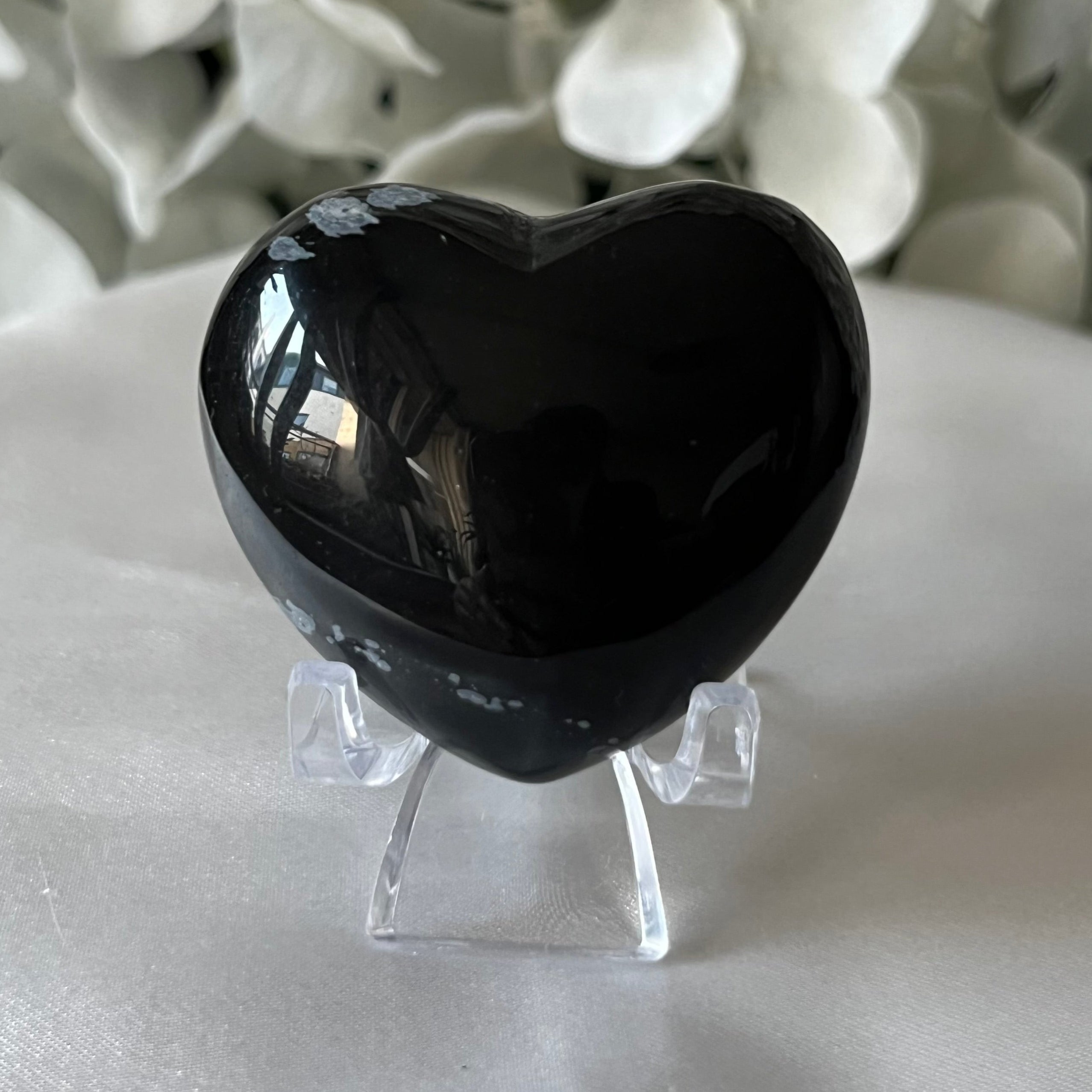 Snowflake Obsidian Heart - Renovation & Personal Strength Crystals