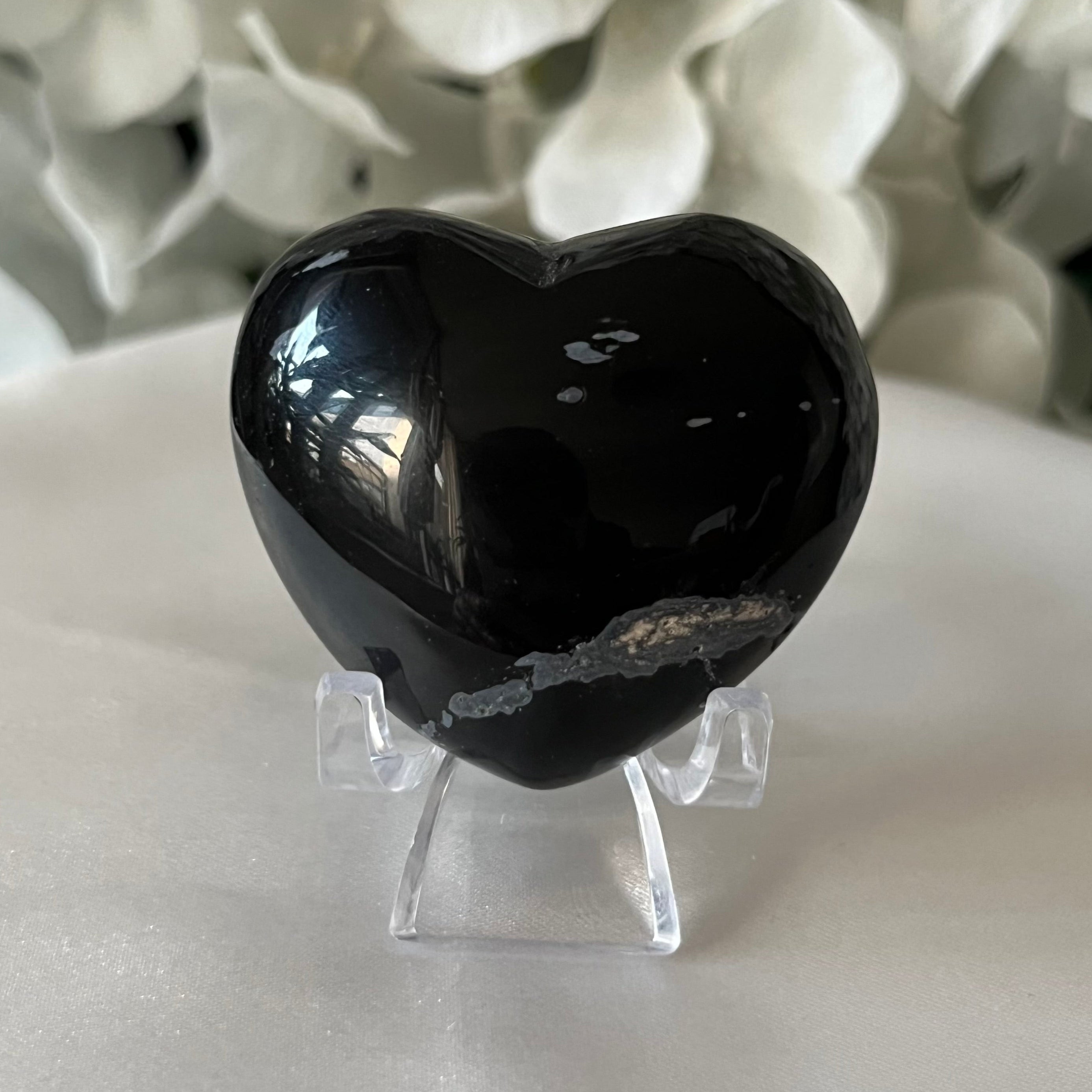 Snowflake Obsidian Heart - Renovation & Personal Strength Crystals
