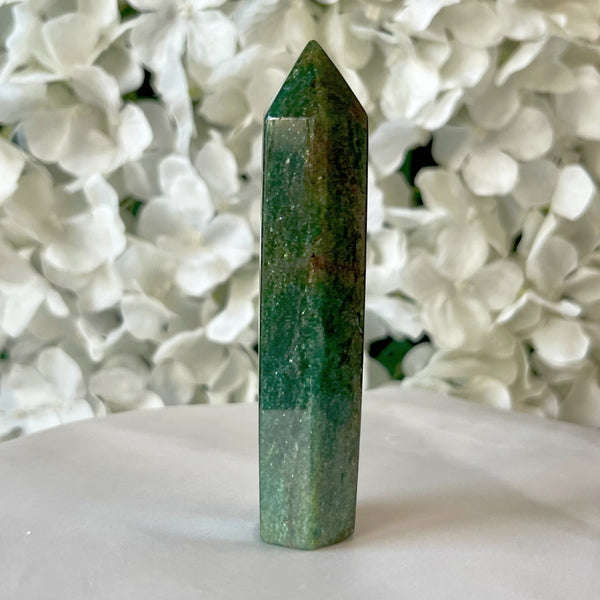 Green Fuchsite Polished Point Crystals